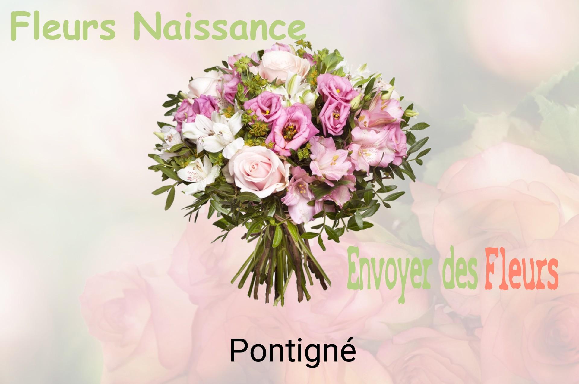 Bouquet de fleurs de naissance livré à Pontigné